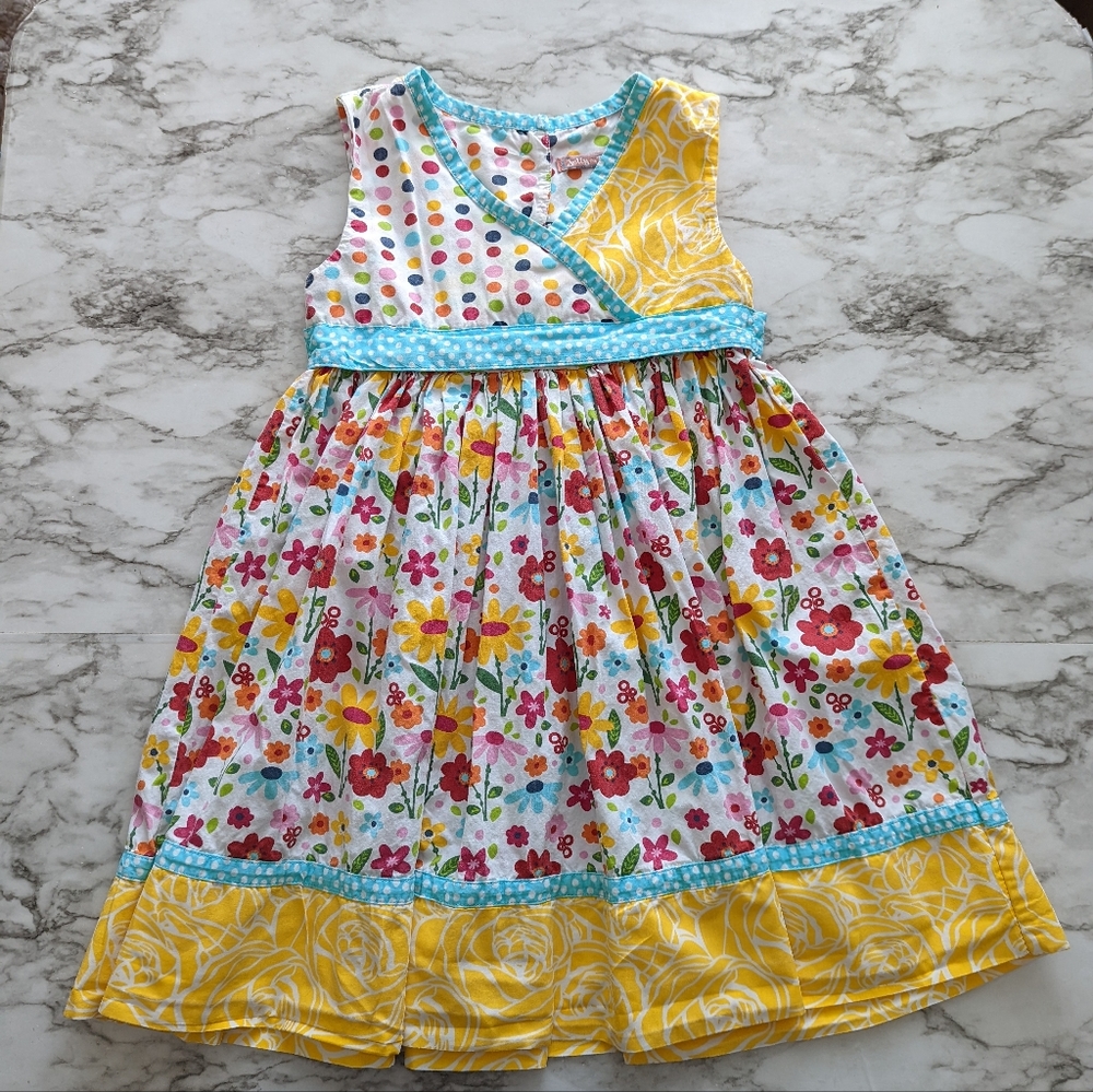 Jelly the Pug Girl's Floral Dress